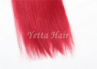 Parlak Kırmızı İşlenmemiş Avrasya Remy Saç, 16 inç İnsan Saç Dokuma